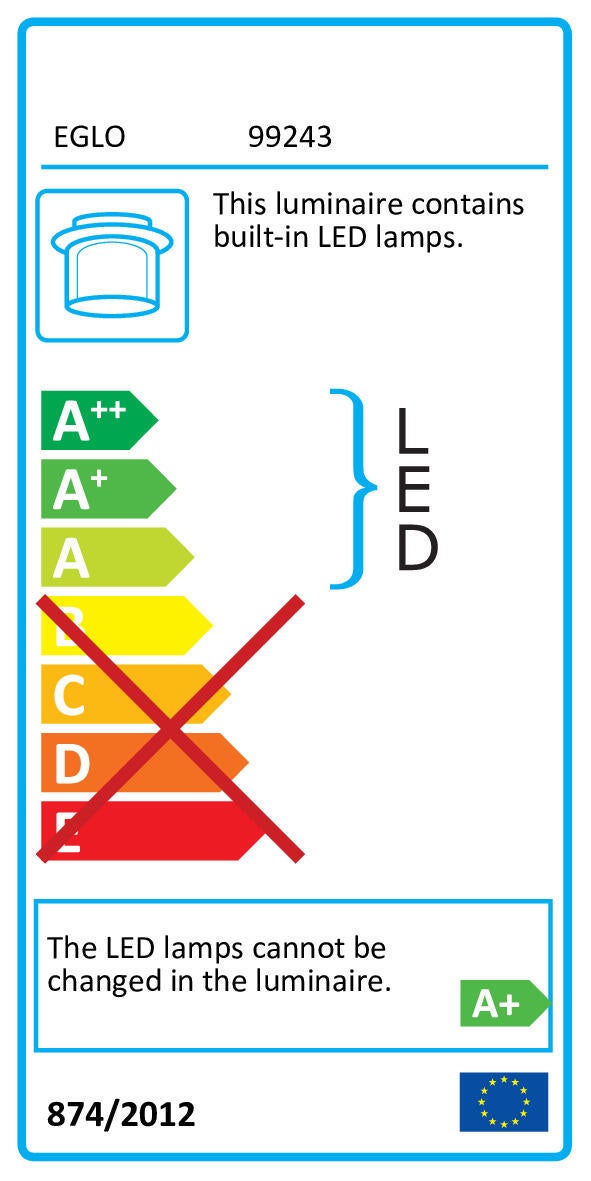 Foco de encastrar com lâmpada LED FUEVA 5 Eglo 1350lm IP20 - 2