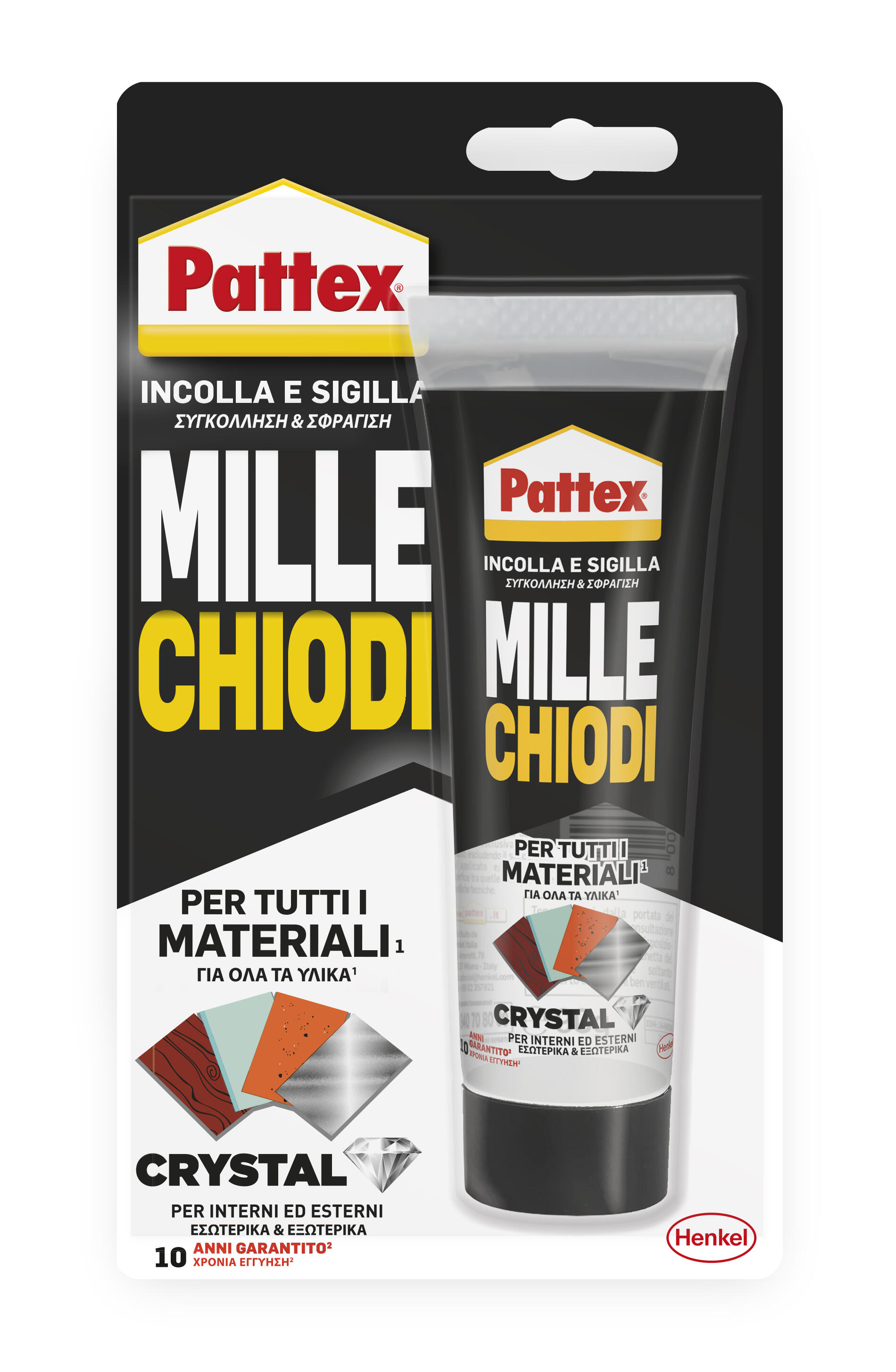 Colla per fissare PATTEX MilleChiodi Crystal trasparente 0.09 kg - 6