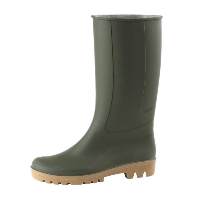 Harssidanzar Stivali da pioggia alti da donna, impermeabili, da giardino, antiscivolo, per donna, HL226US, Rosa, 38 EU