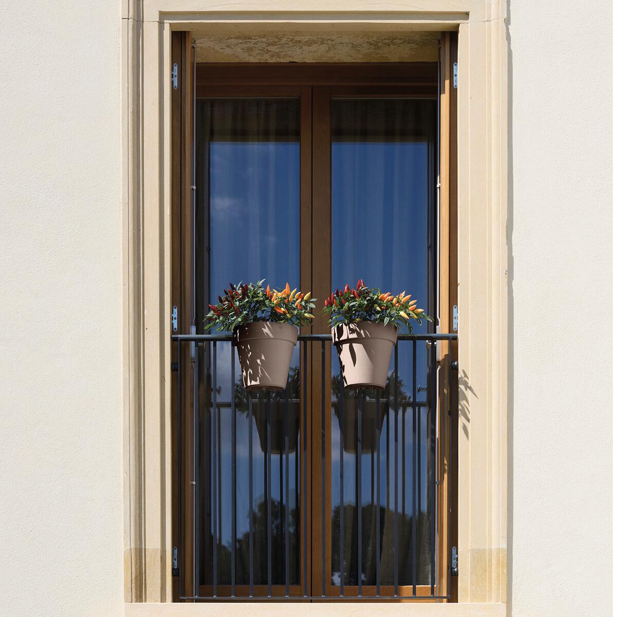 Vaso con supporto EURO3PLAST Rise Up in polipropilene beige H 23 x L 25 x L 25 cm - 2