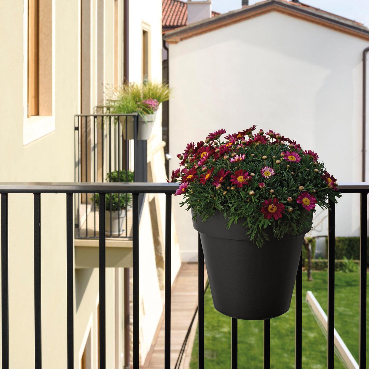 Vaso con supporto EURO3PLAST Be Up in polipropilene bianco H 25 x L 25 x L 25 cm - 2