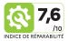 Indice de réparabilité : 7.6 sur 10