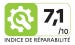 Indice de réparabilité : 7.1 sur 10