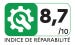 Indice de réparabilité : 8.7 sur 10