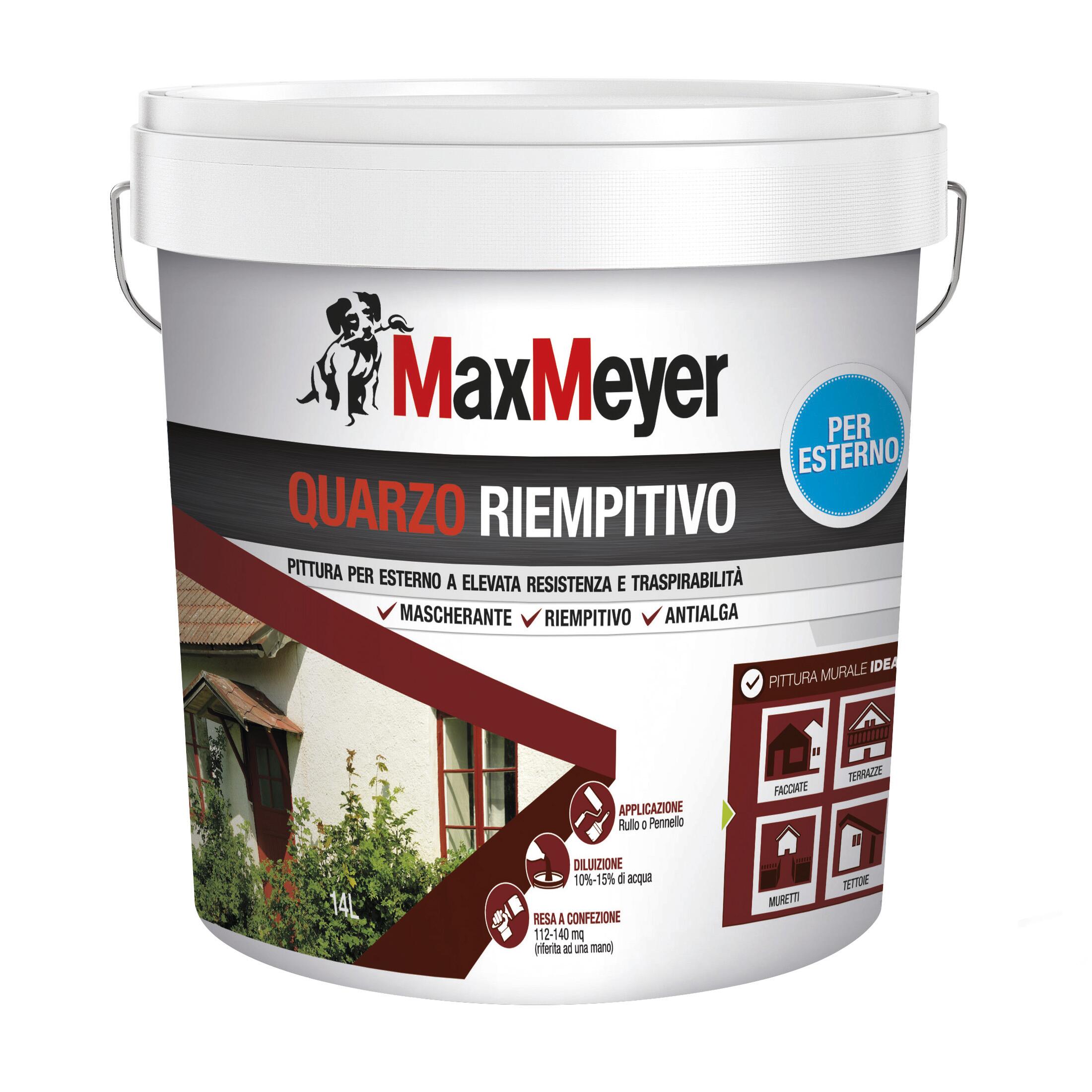 Pittura al quarzo per intonaco MAXMEYER Riempitivo bianco, ruvido opaco ...