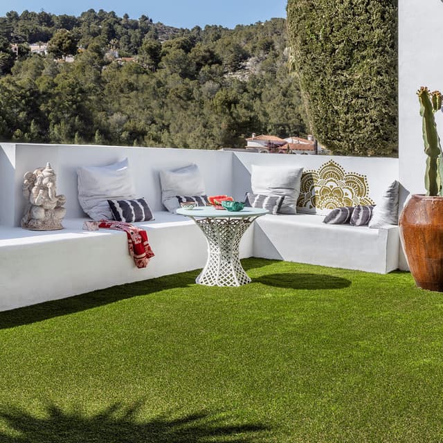 Prato Sintetico 10 Pezzi - 15x15cm - Erba Artificiale Per Esterni E Decorazione - Foto 8