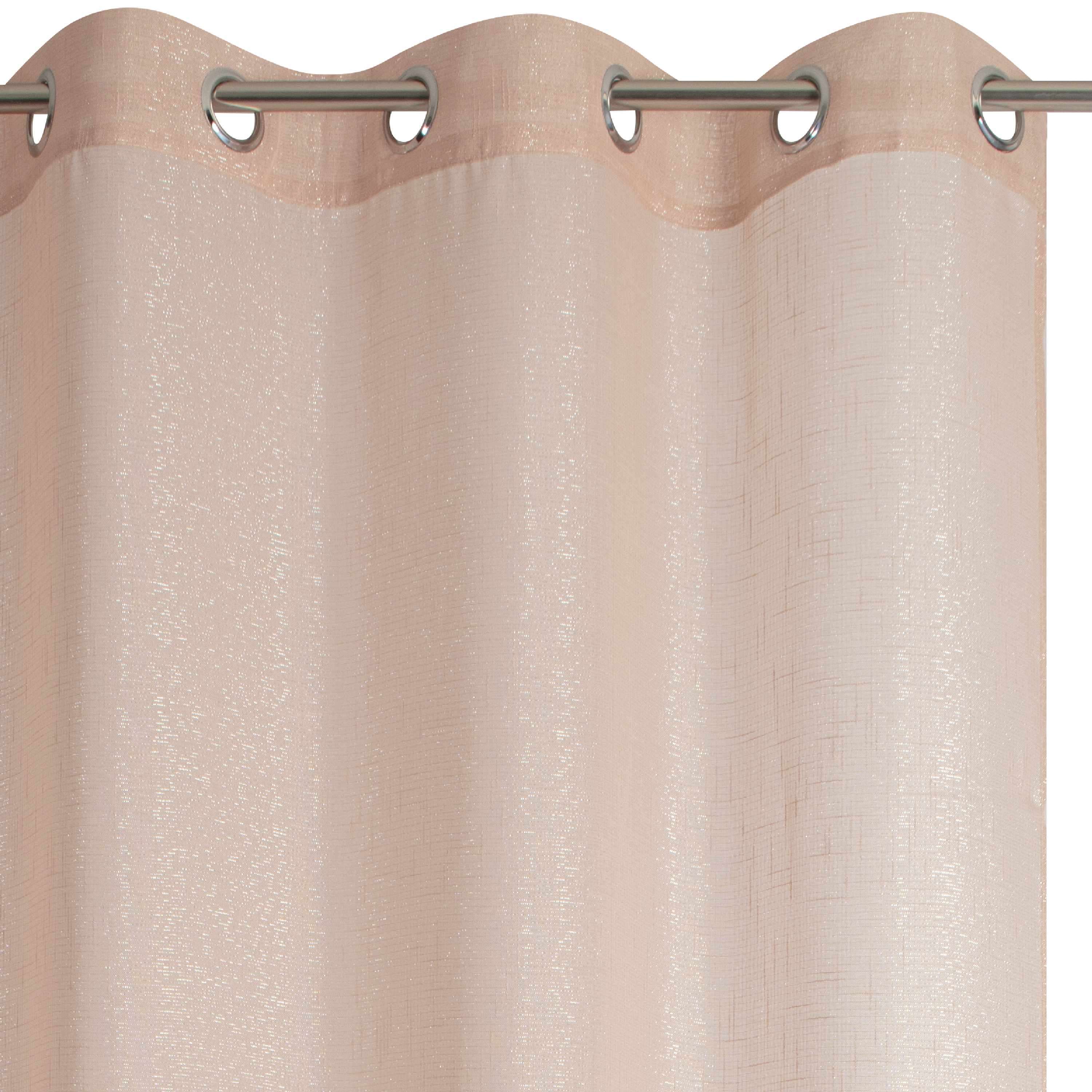 Visillo ollaos harlana inspire liso rosa carmen de 135x280cm