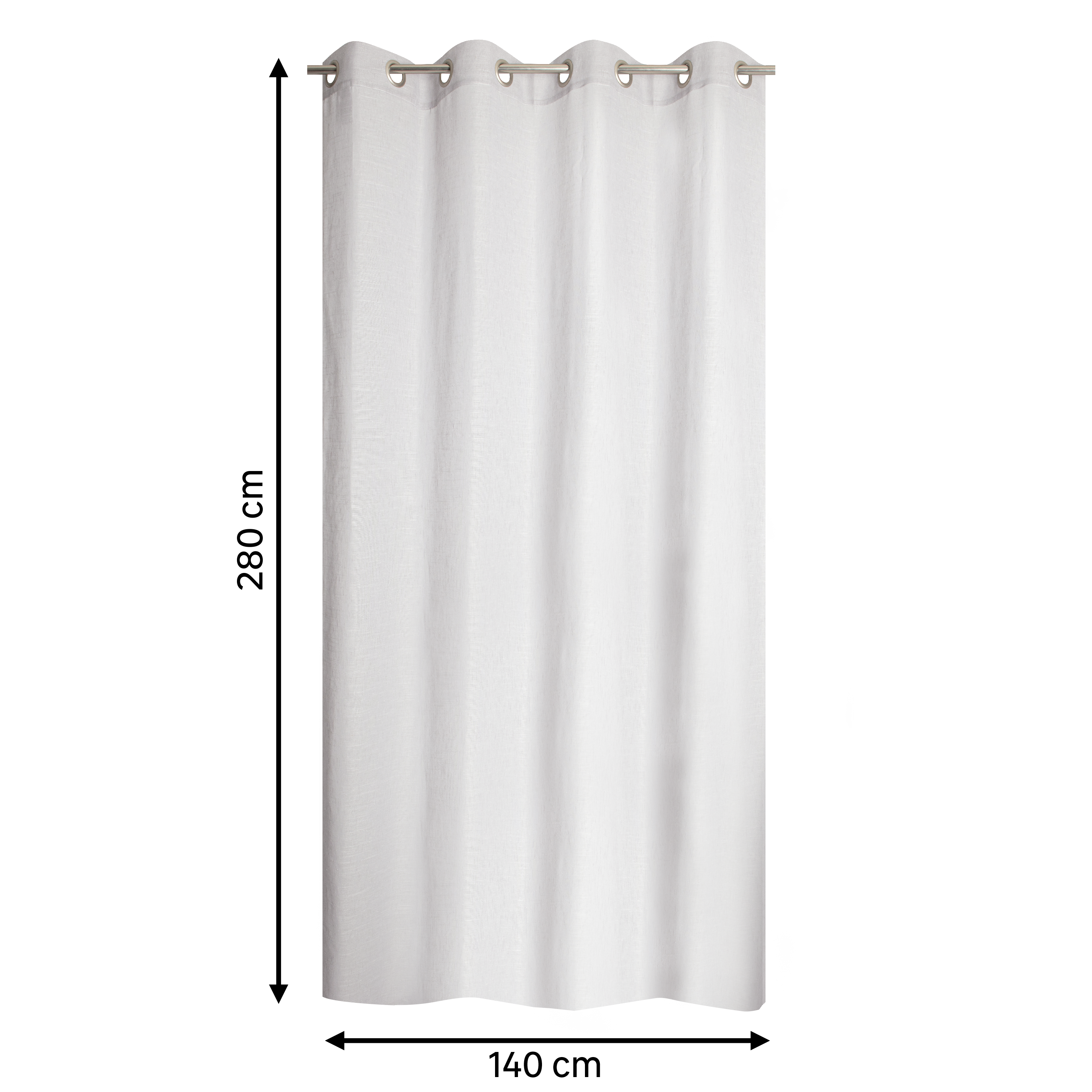 Visillo  ollaos Cambria  INSPIRE liso gris granito de 140x280cm - 2