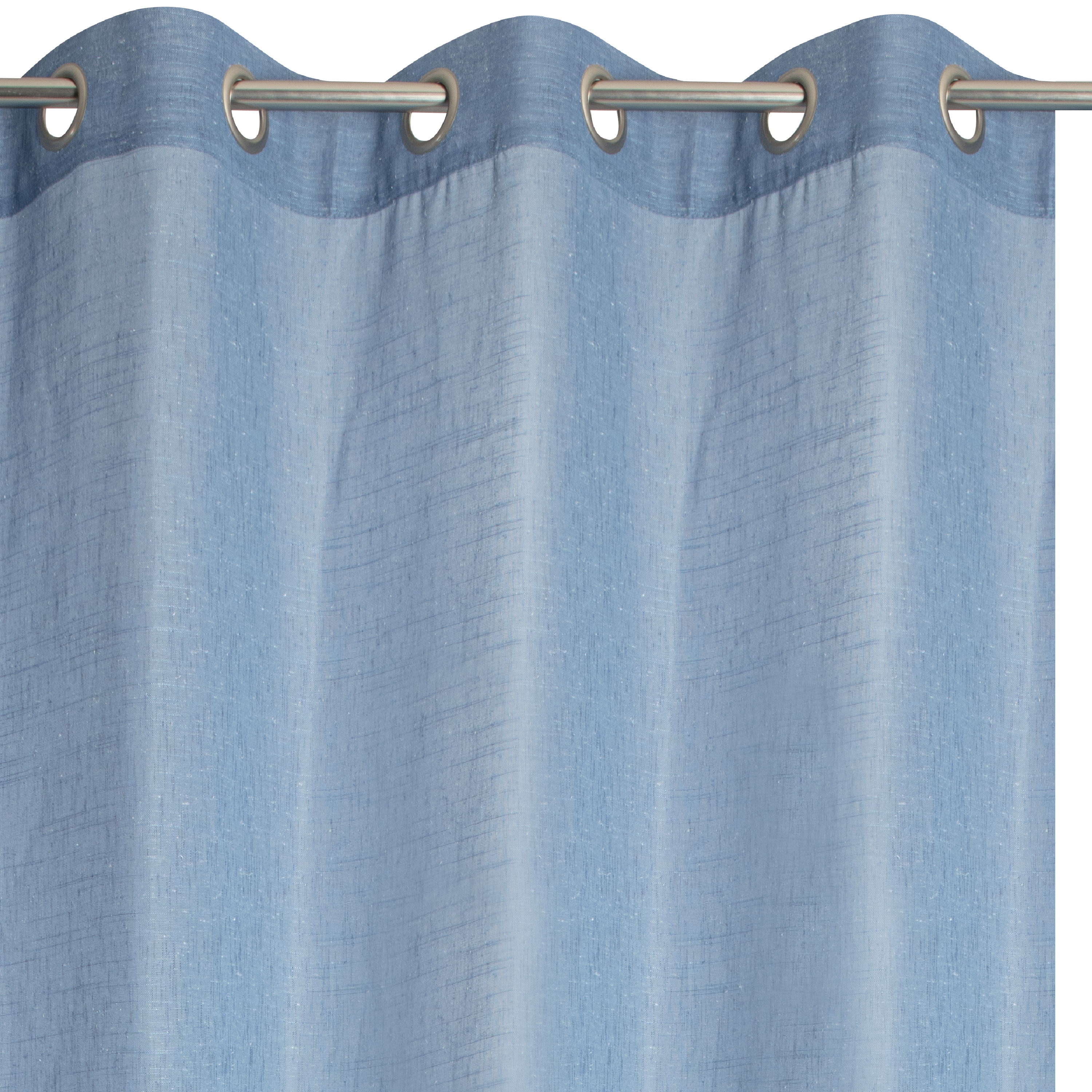 Visillo ollaos cambria inspire liso azul fjord de 140x280cm