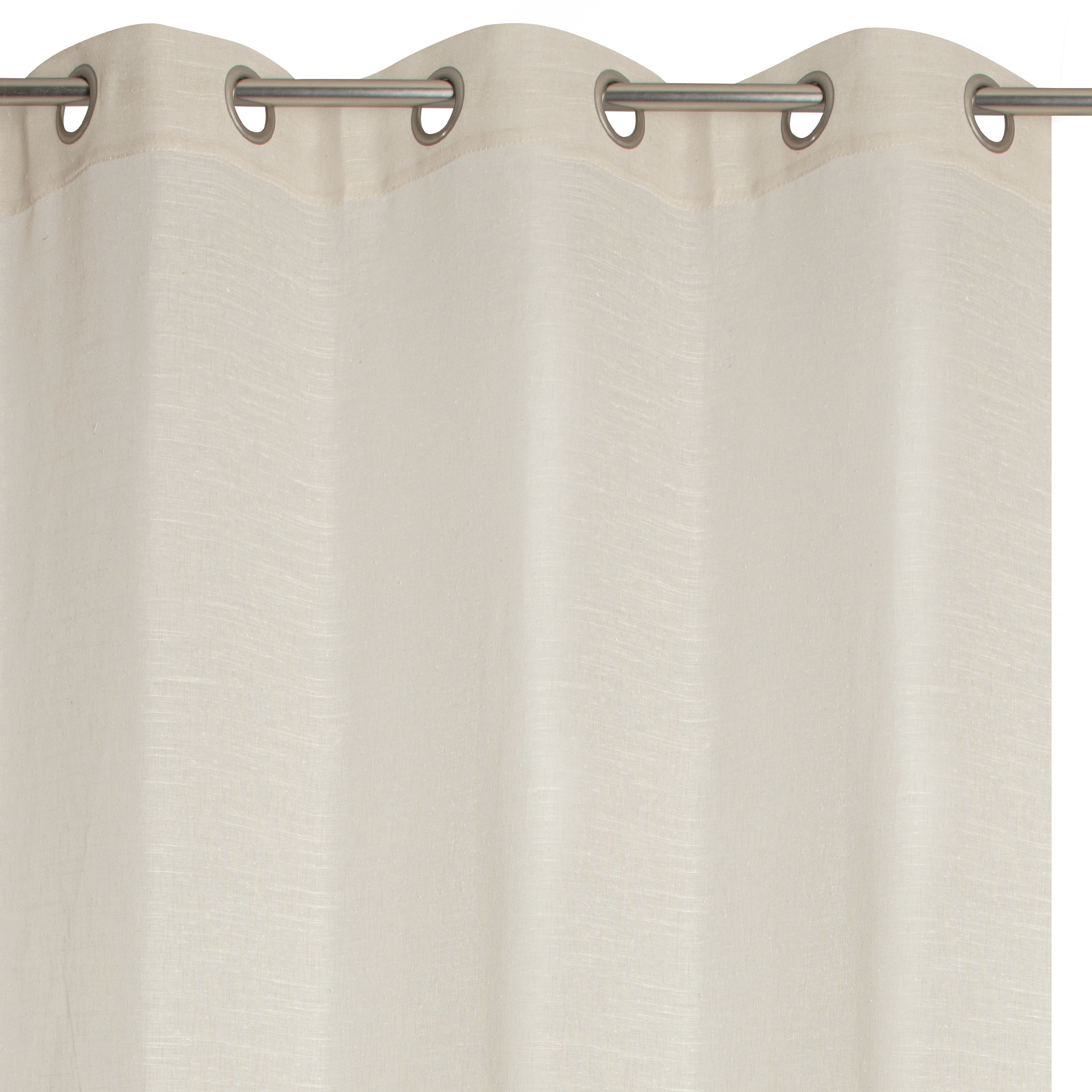 Visillo ollaos cambria inspire liso beige de 140x280cm
