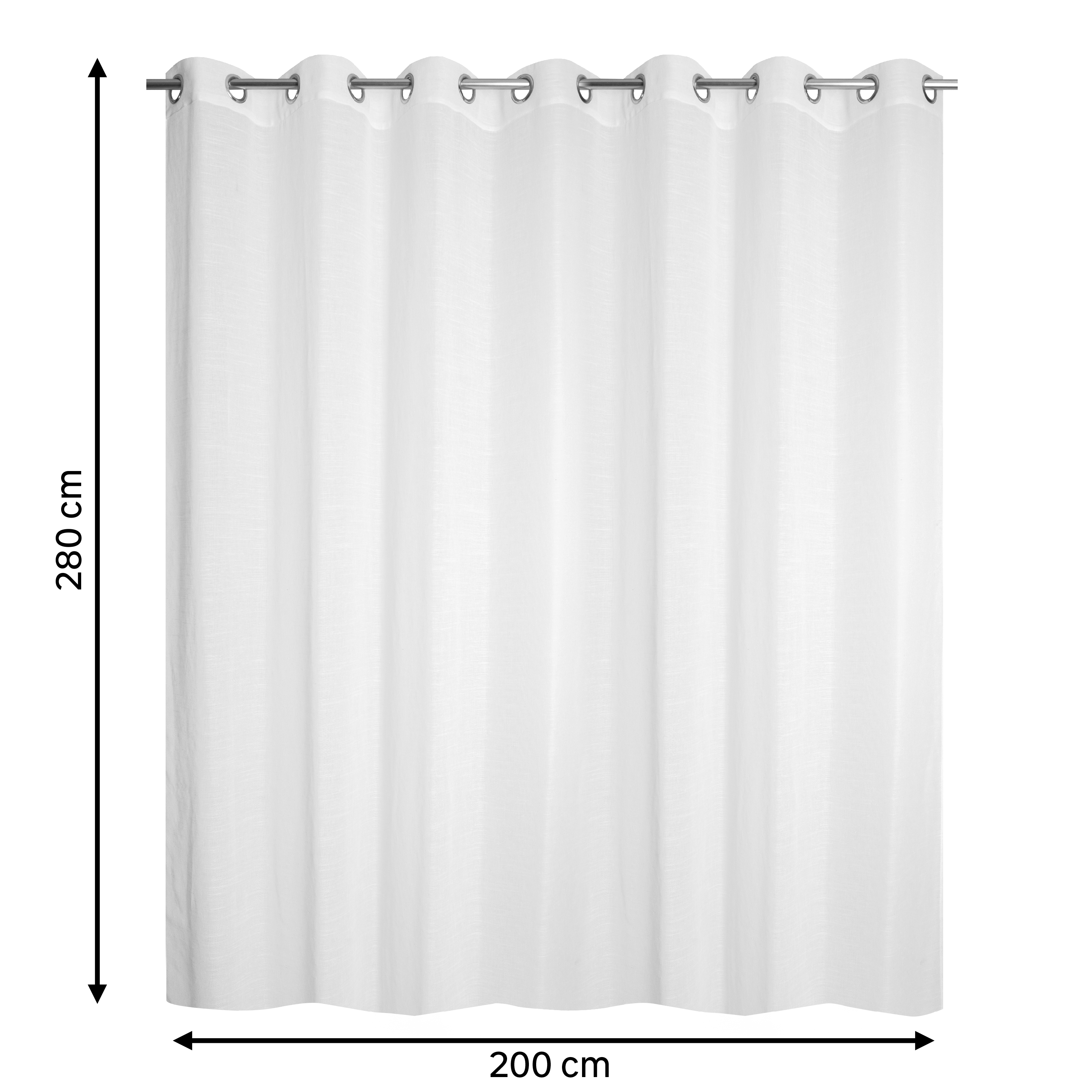 Cortinado ilhós Cambria 200x280cm branco Inspire - 7