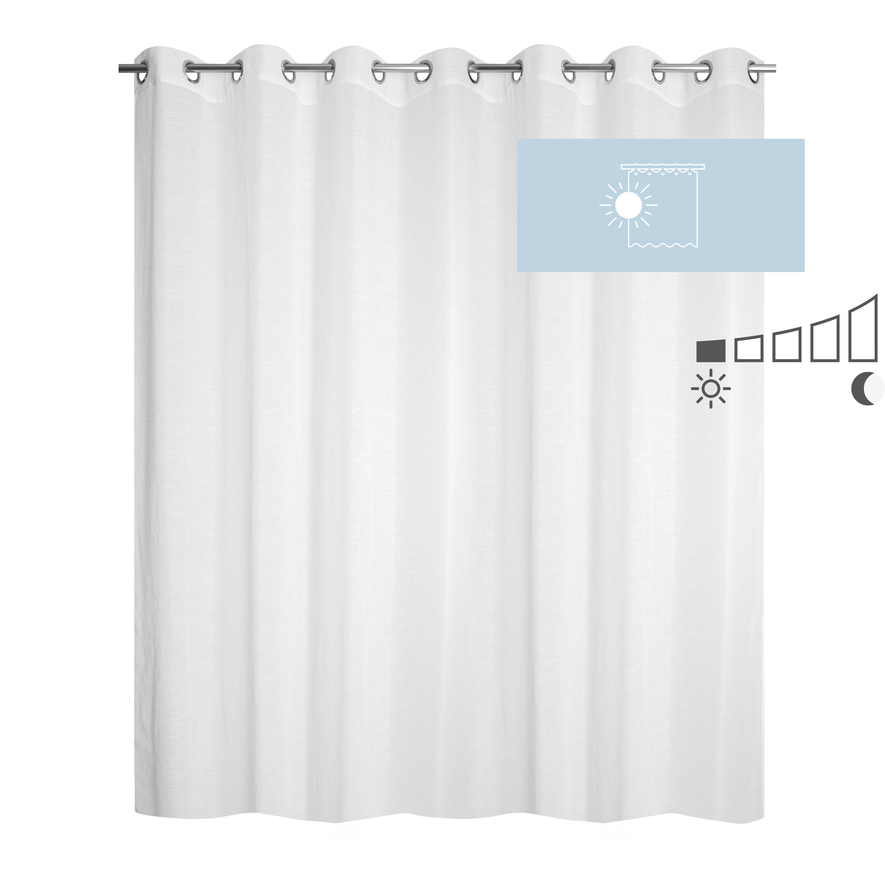 Cortinado ilhós Cambria 200x280cm branco Inspire - 2