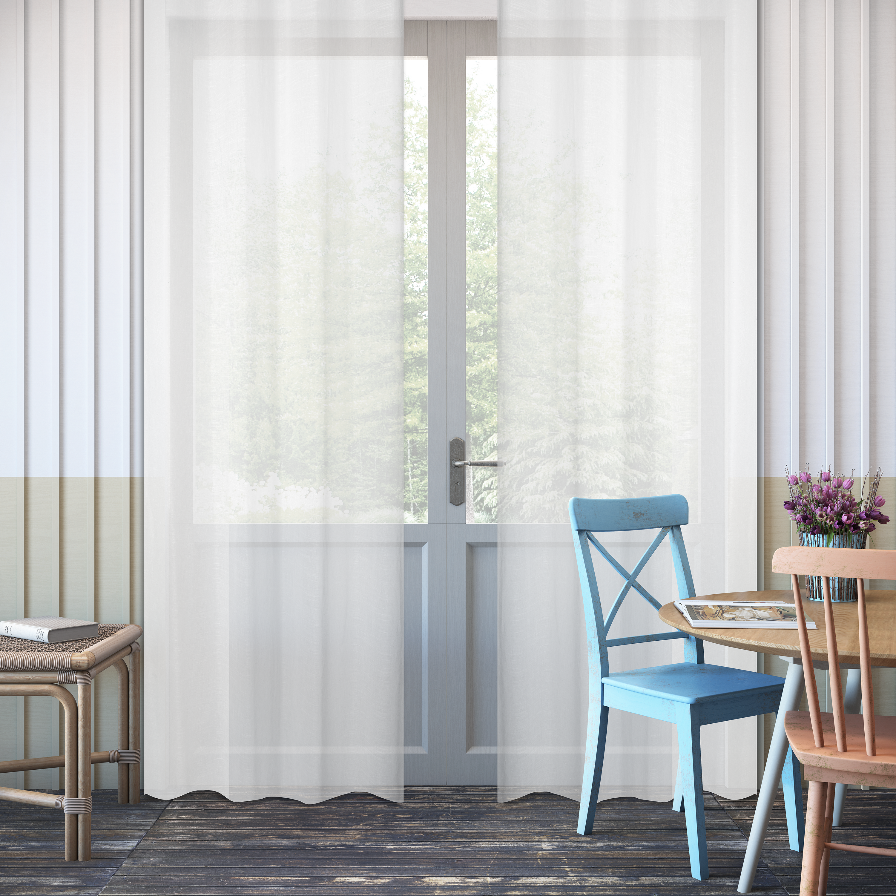 Cortinado ilhós Cambria 200x280cm branco Inspire - 8