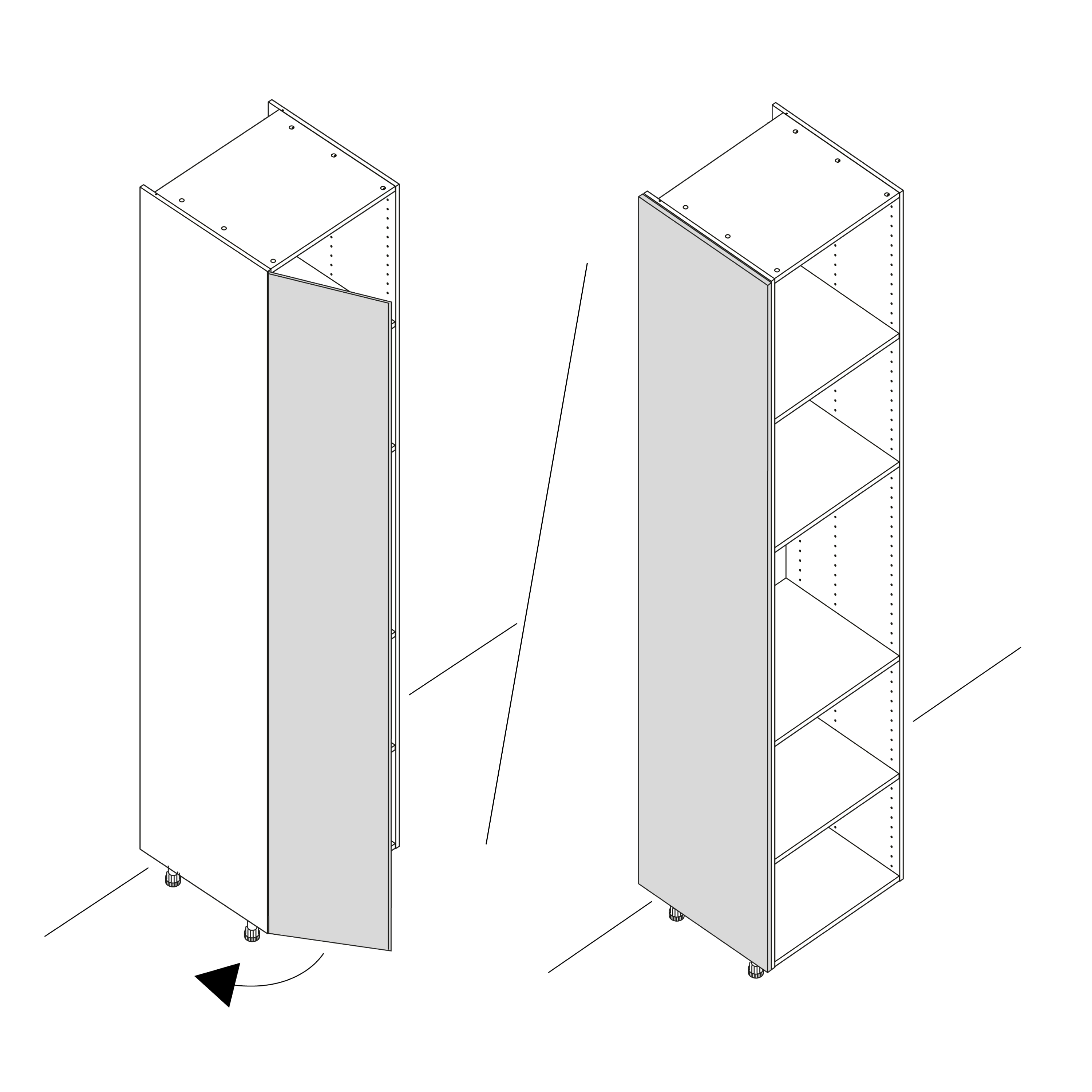 Painel/Porta de cozinha Delinia Sofia 60X215 cm branco - 6
