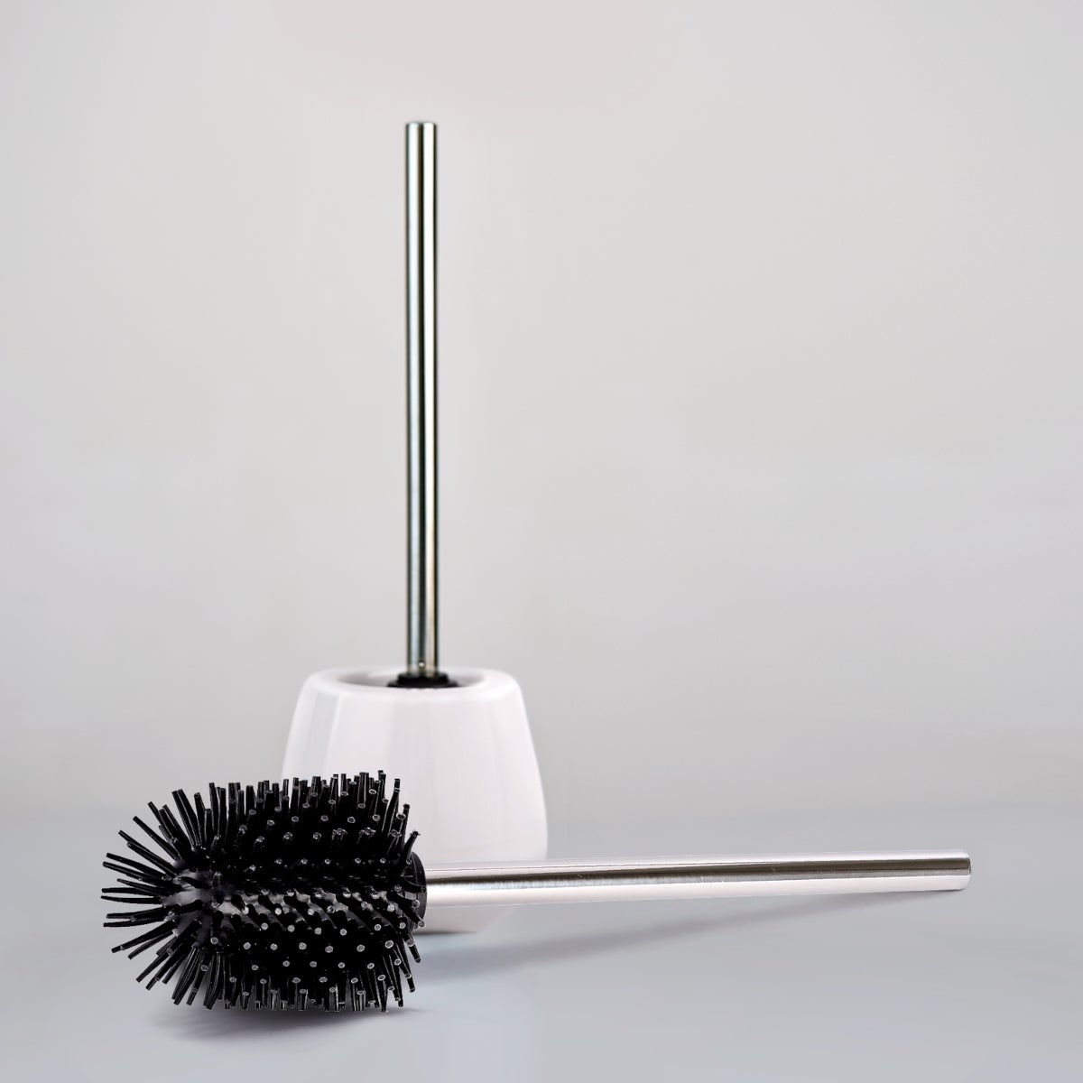 Ricambio per porta scopino WC ciuffo H 9.3 cm in silicone nero - 2