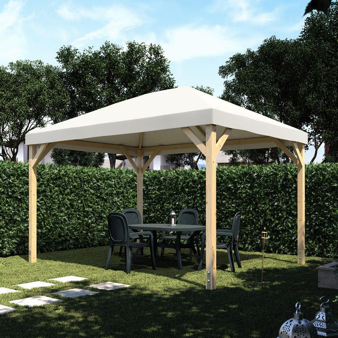 Gazebo fissi in legno impregnato