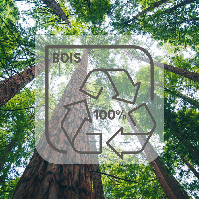 Façade de cuisine Vienne en panneau de bois 100% recyclé et origine FSC