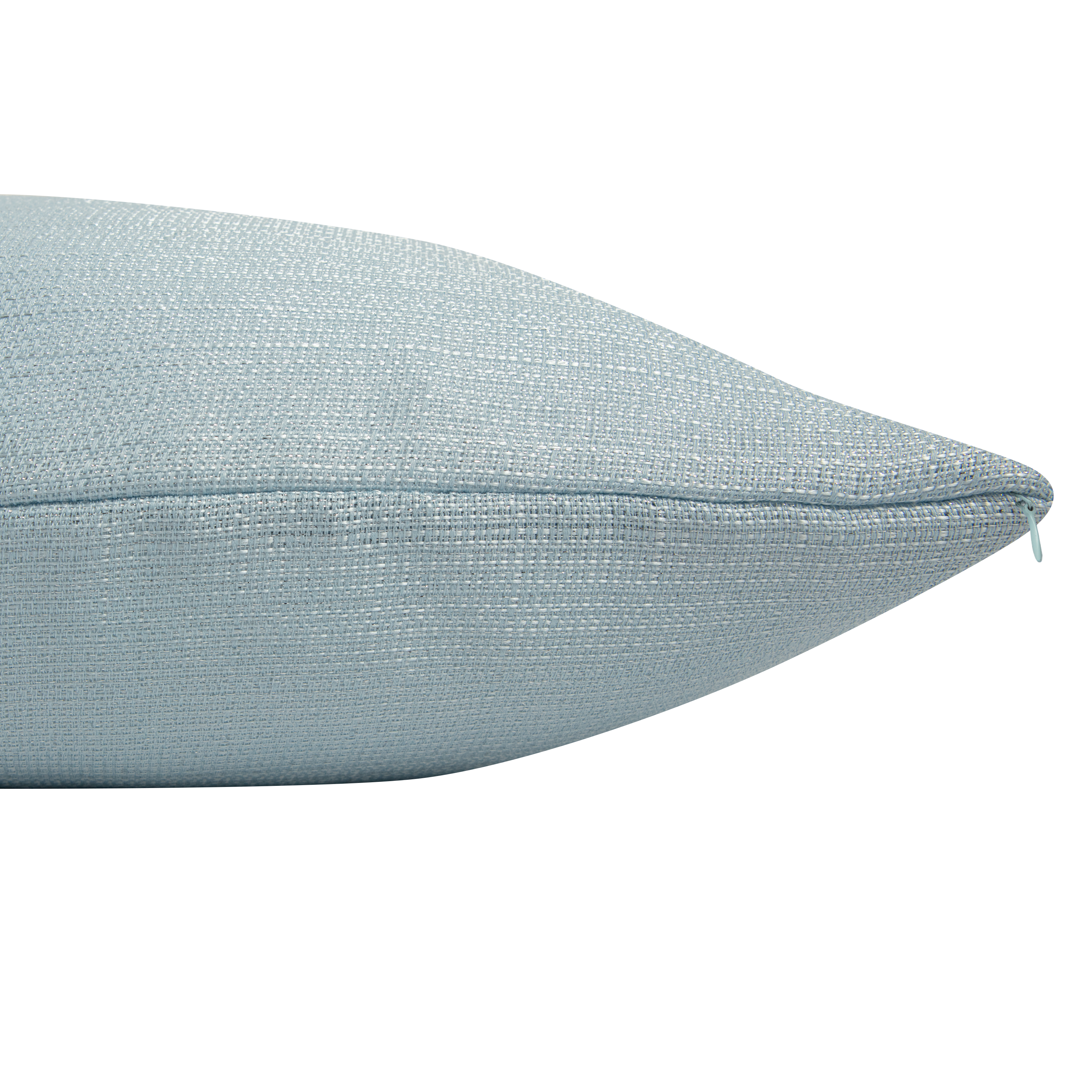 Cojín decorativo cuadrado Dario satén poliéster liso azul Fjord silver doble cara INSPIRE 45x45cm - 5