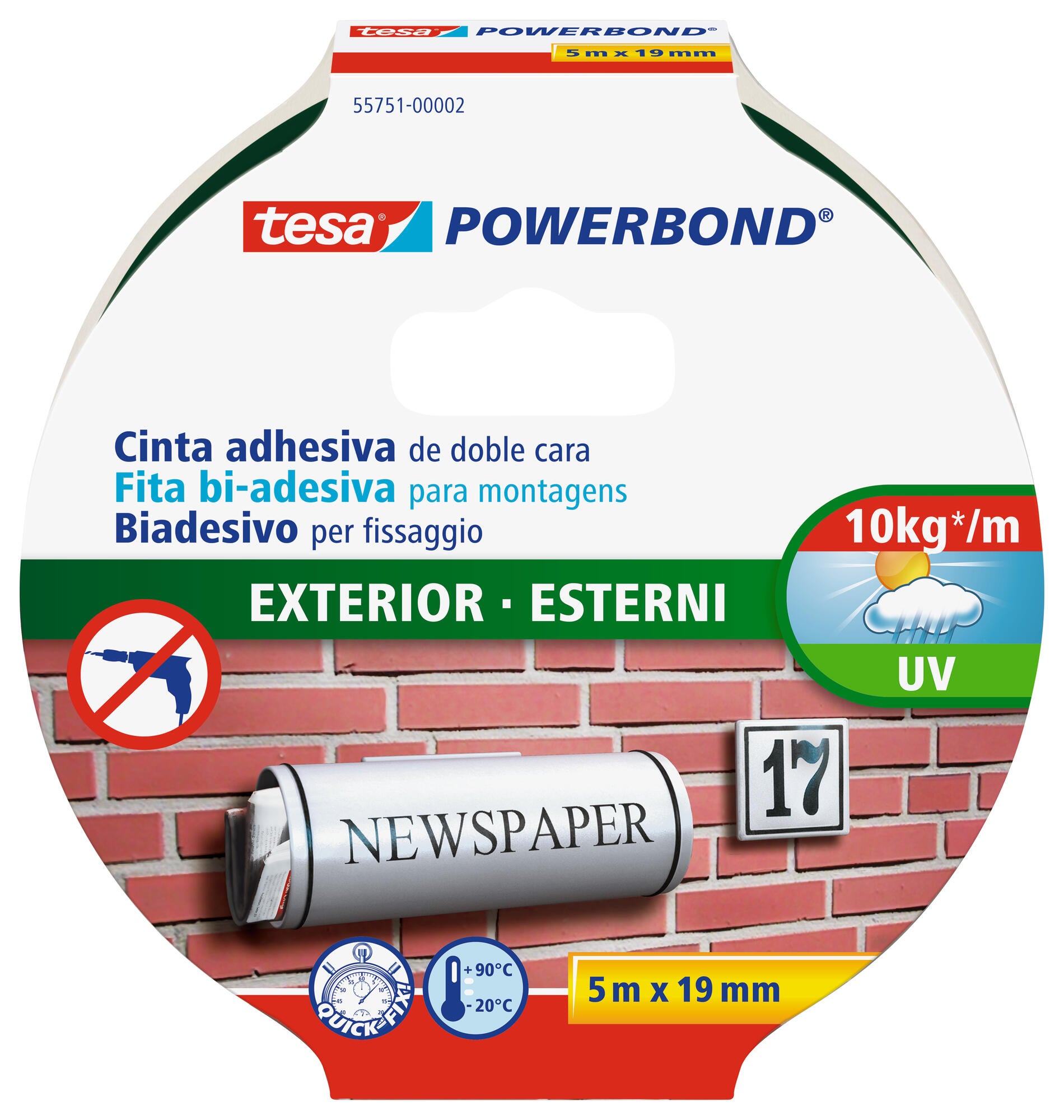 Fita dupla face ultra forte TESA POWERBOND 5MX19MM - 3