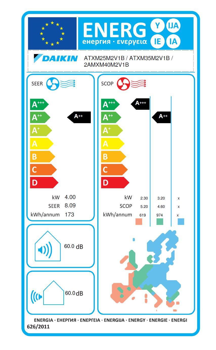 Condizionatore dual DAIKIN 9000 12000 BTU inverter  A++/A++ serie NEW PLUS - 5