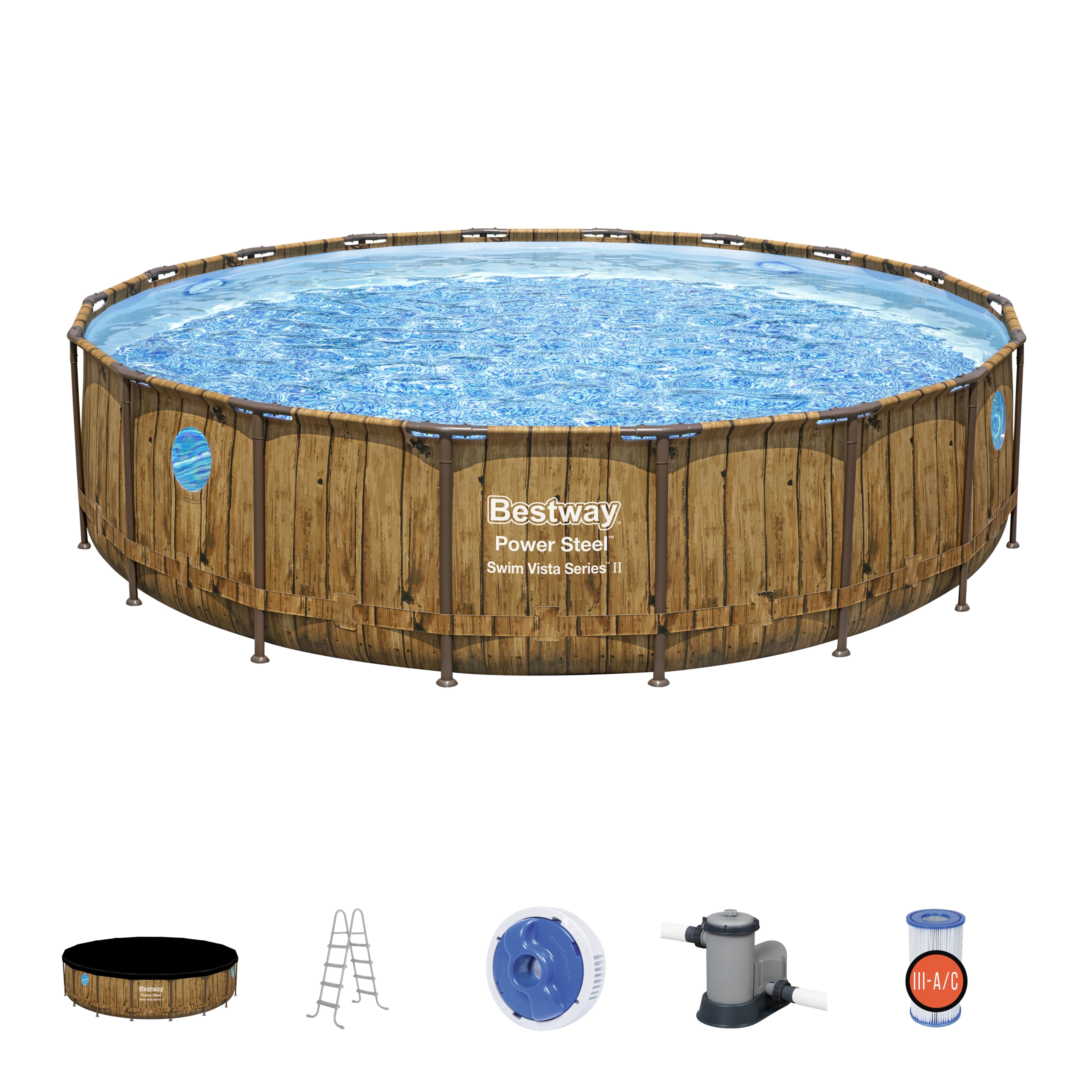 Piscina tubular de acero redonda bestway ø 549x122 cm