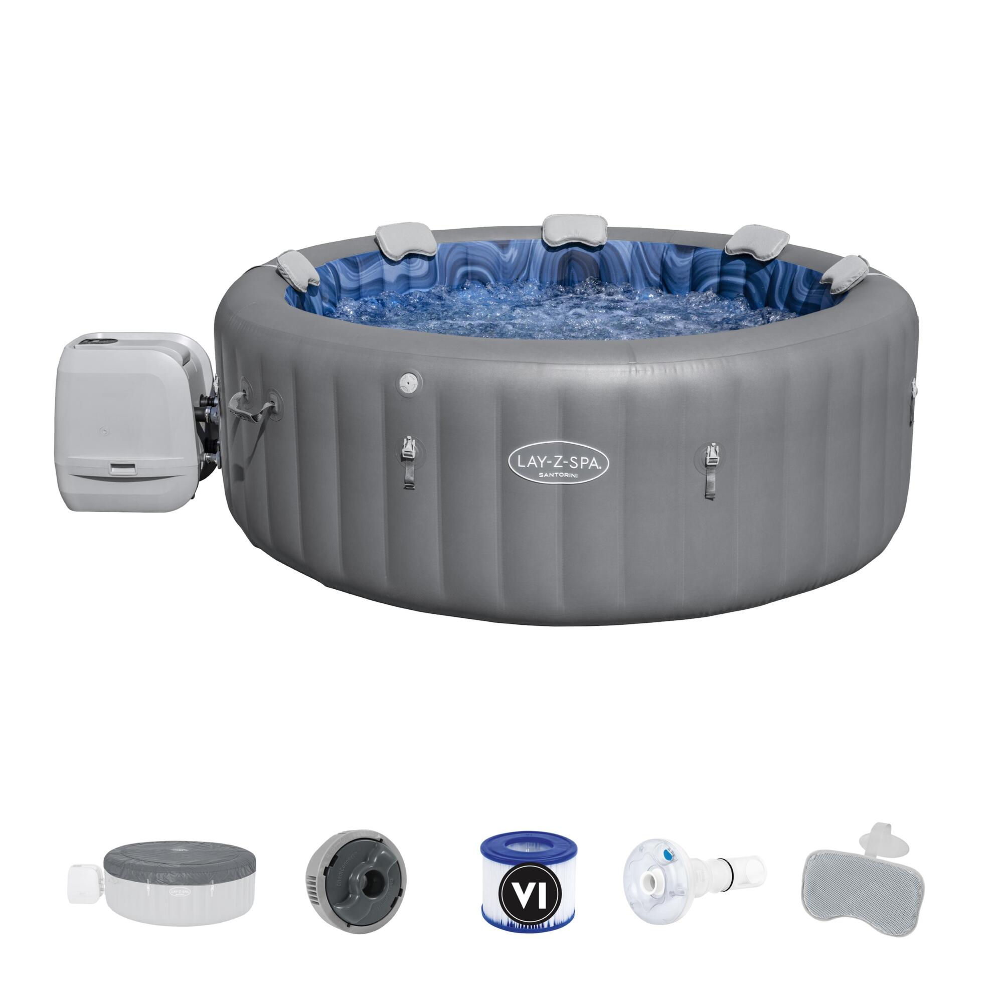 Spa de exterior hinchable santorini bestway de 216x80x216 cm