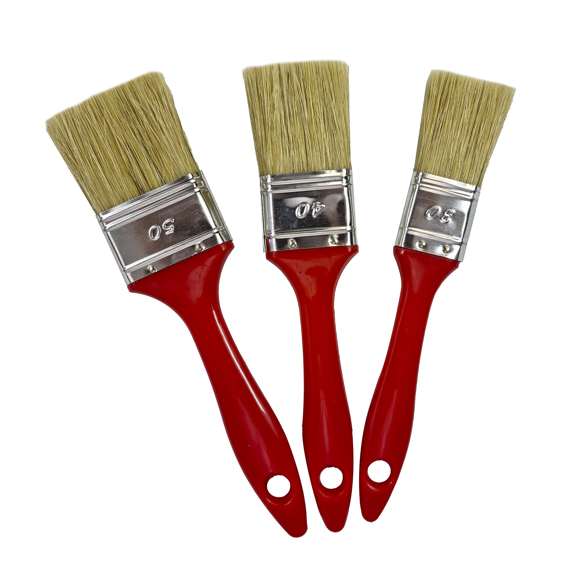 Set di pennelli PENNELLI CINGHIALE punta piatto, 3 pezzi - 4