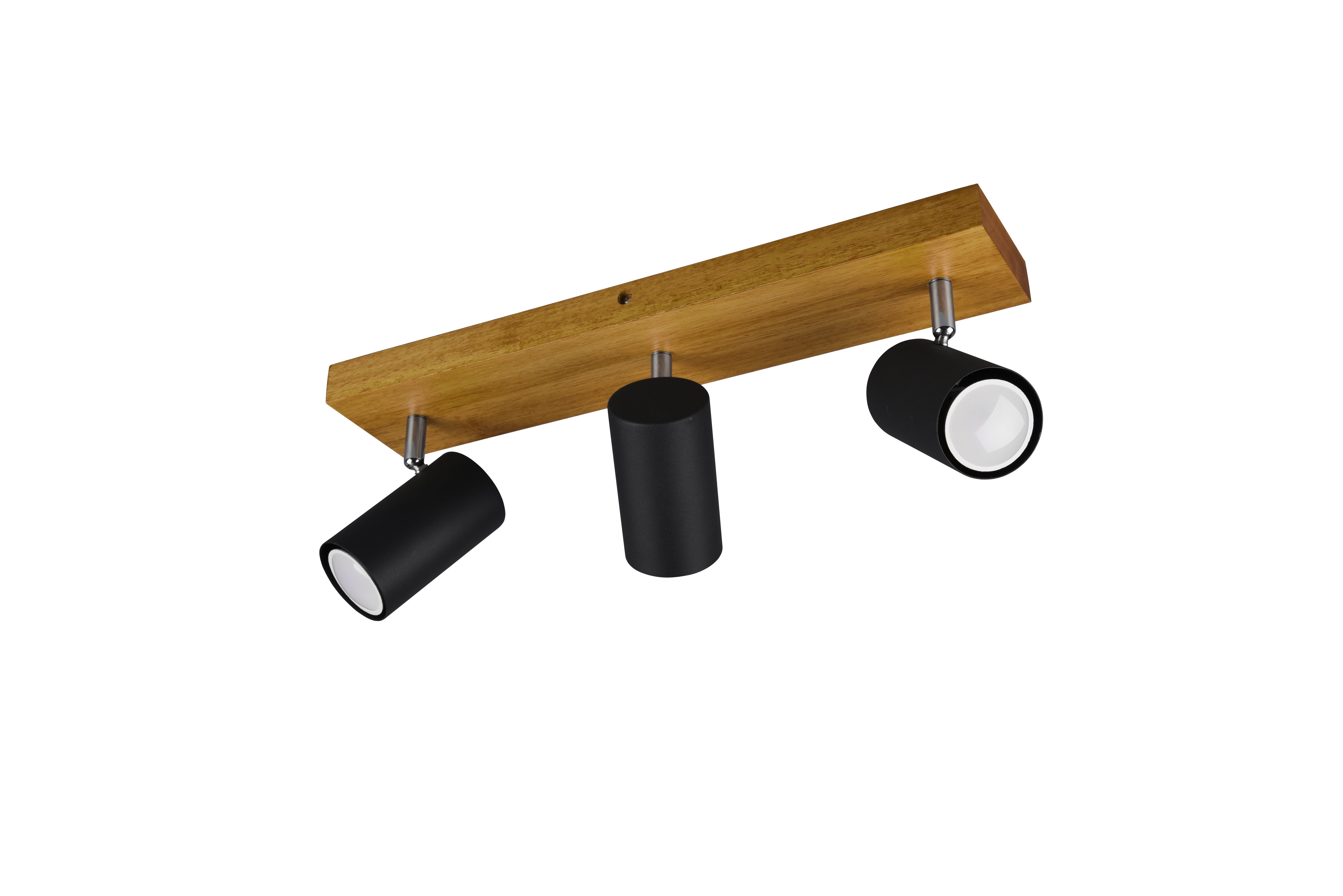 Listwa reflektorowa Marley czarna z drewnem 3 x GU10 Trio - 5