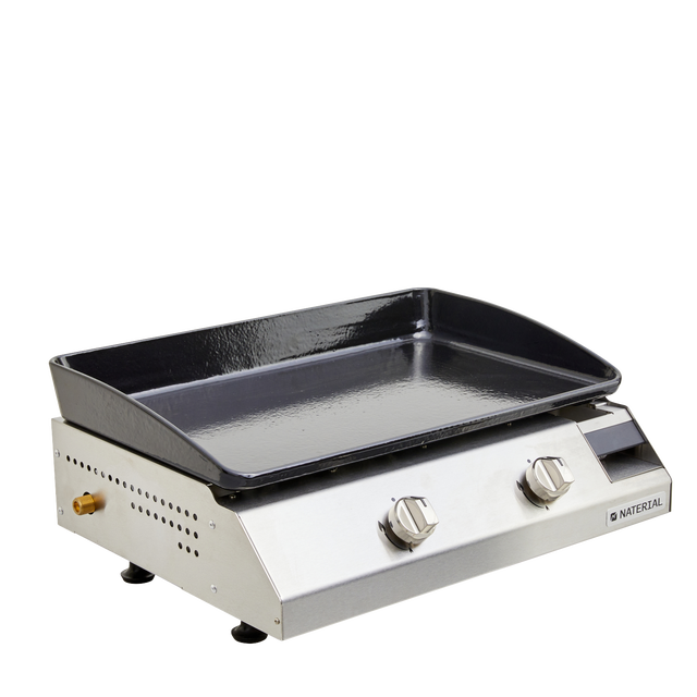 Plancha au gaz NATERIAL Ventura 2 bruleurs, inox