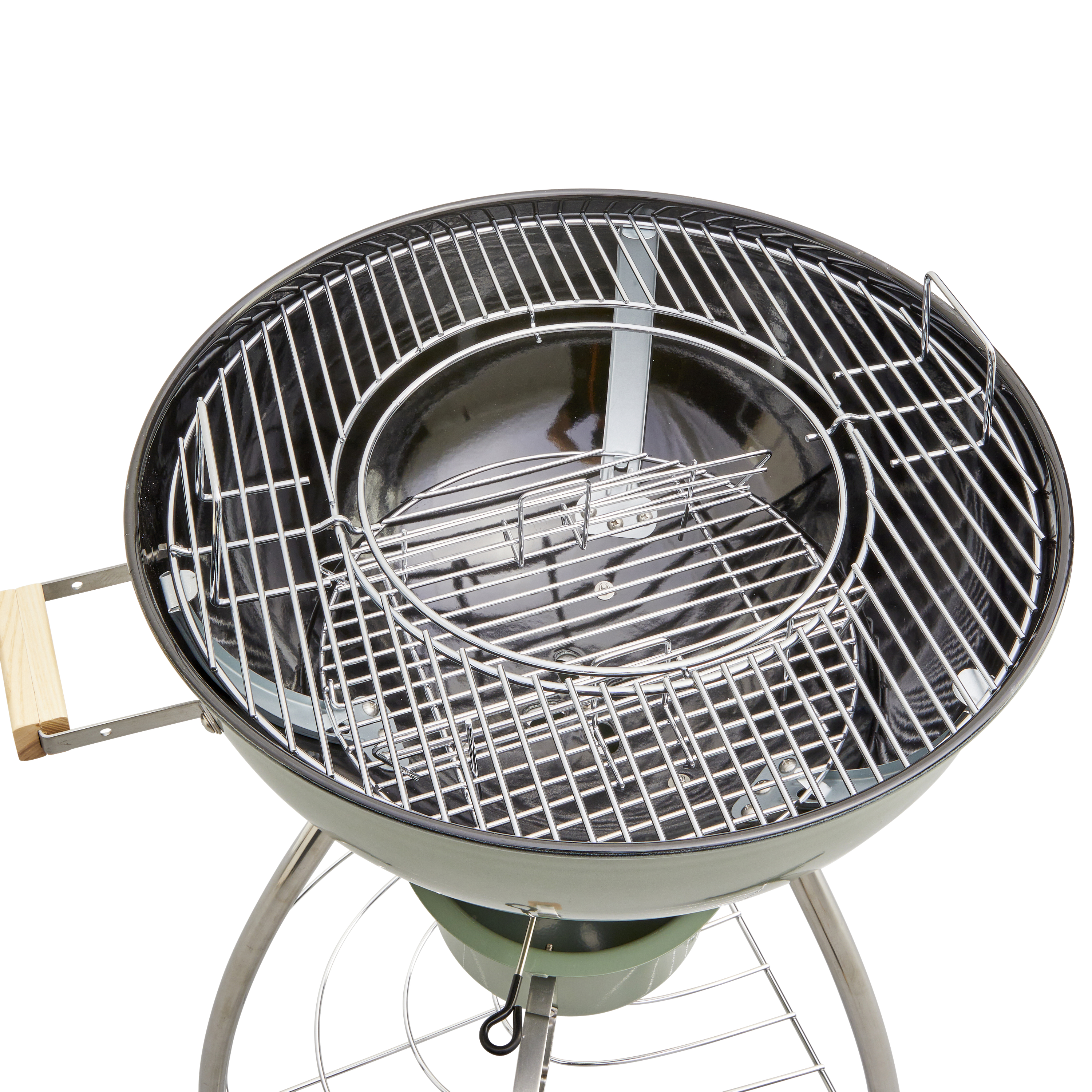 Grill węglowy okrągły 54.5cm Phoenix Beta II zielony Naterial - 12