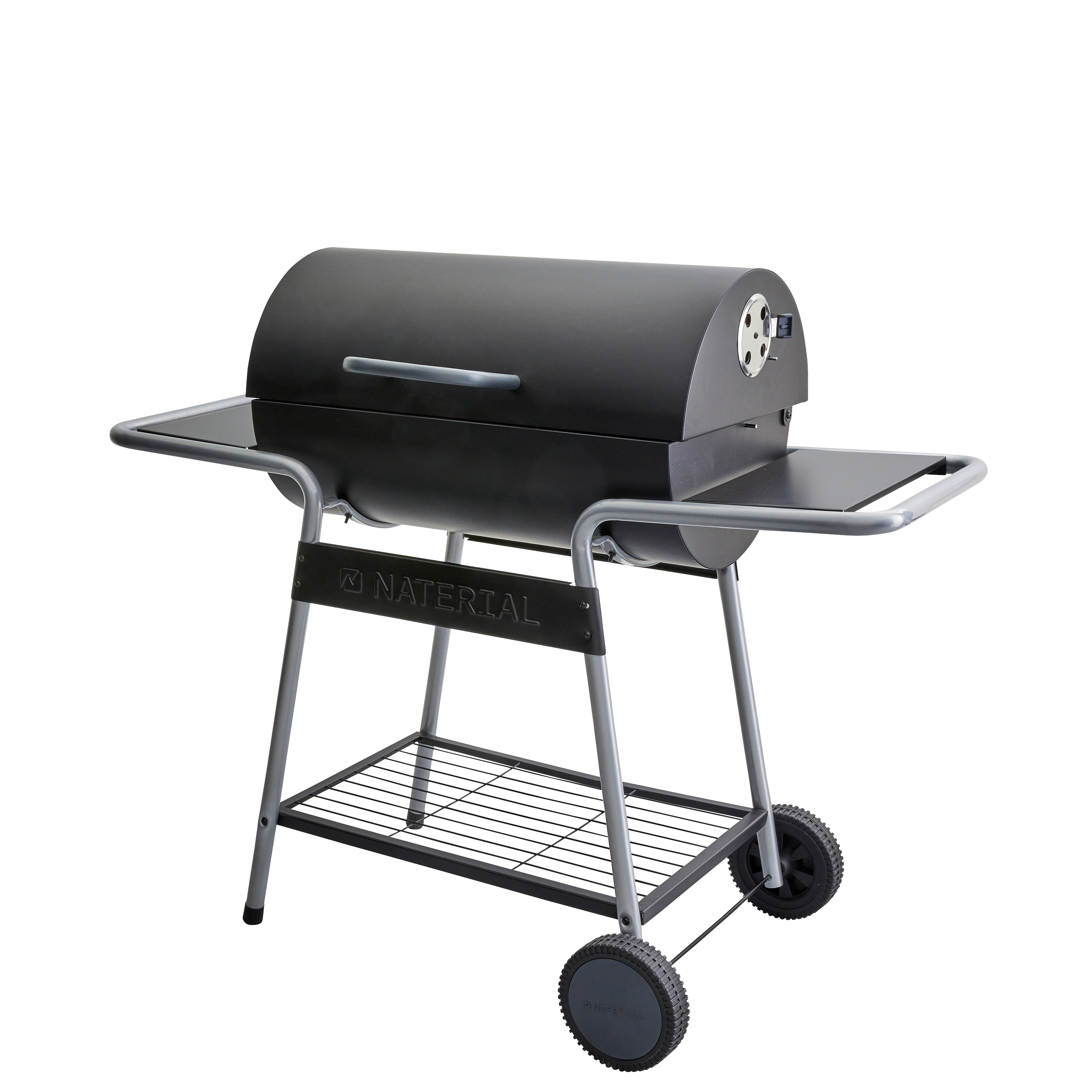 Grill węglowy na wózku Talos z dodatkowym rusztem i półkami bocznymi Naterial - 5