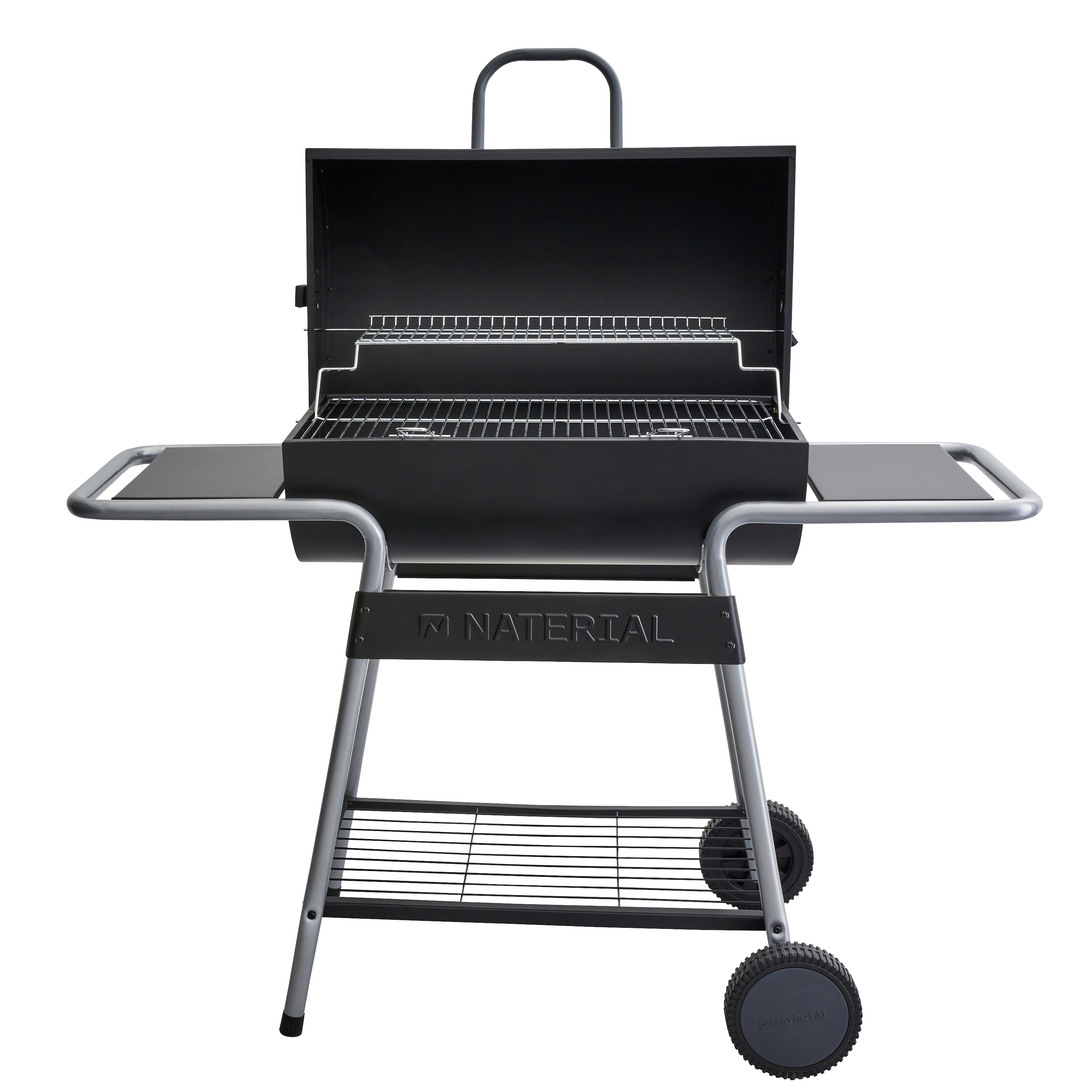 Grill węglowy na wózku Talos z dodatkowym rusztem i półkami bocznymi Naterial - 8