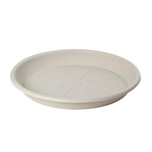 Sottovaso Valencia In Plastica, Diametro 23 Cm, Colore Bianco. Resistente Ai Raggi UV E Intemperie, Con Fori Predisposti Per Drenaggio. Perfetto Per Vasi Da Interno/Esterno.