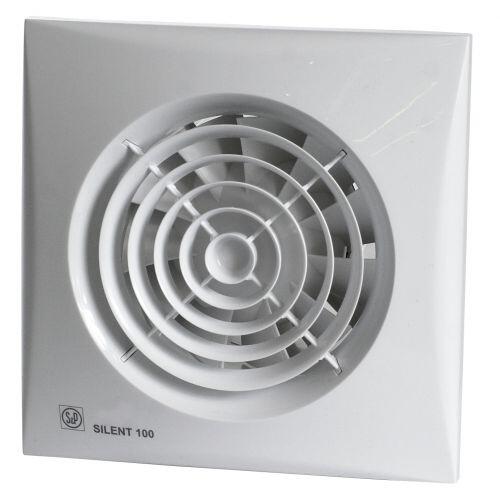 Extractor de bano S&P con temporizador y antirretorno silent-100 crz 8w - 95m3/h