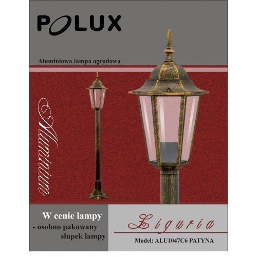 Lampa ogrodowa stojąca słupek Liguria E27 100 cm patyna IP44 Goldlux - 6