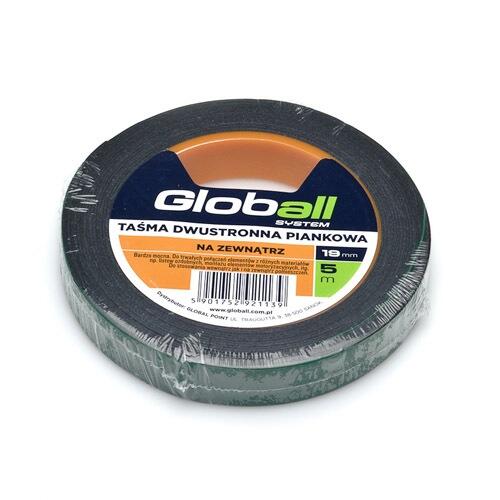 Taśma dwustronna piankowa 19 mm x 5 m na zewnątrz GLOBALL