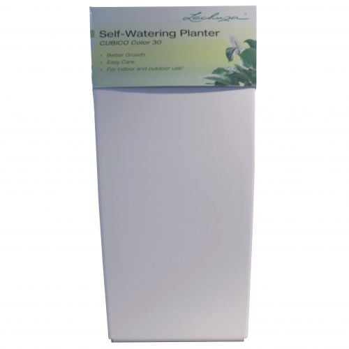 Vaso autoirrigante Cubico Color LECHUZA in polipropilene bianco H 56 x ø 25 cm - 3