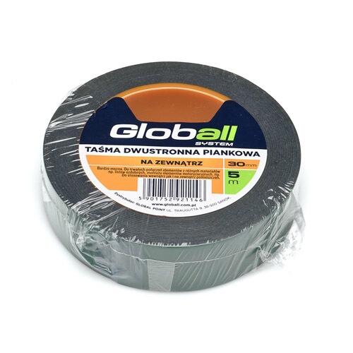 Taśma dwustronna piankowa 30 mm x 5 m na zewnątrz GLOBALL