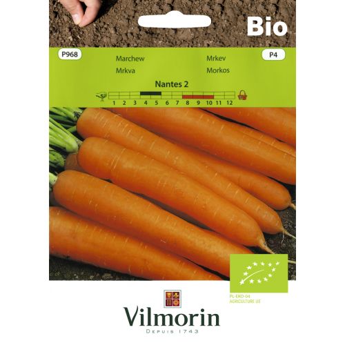 Marchew Bio Nantens 2 nasiona ekologiczne Vilmorin
