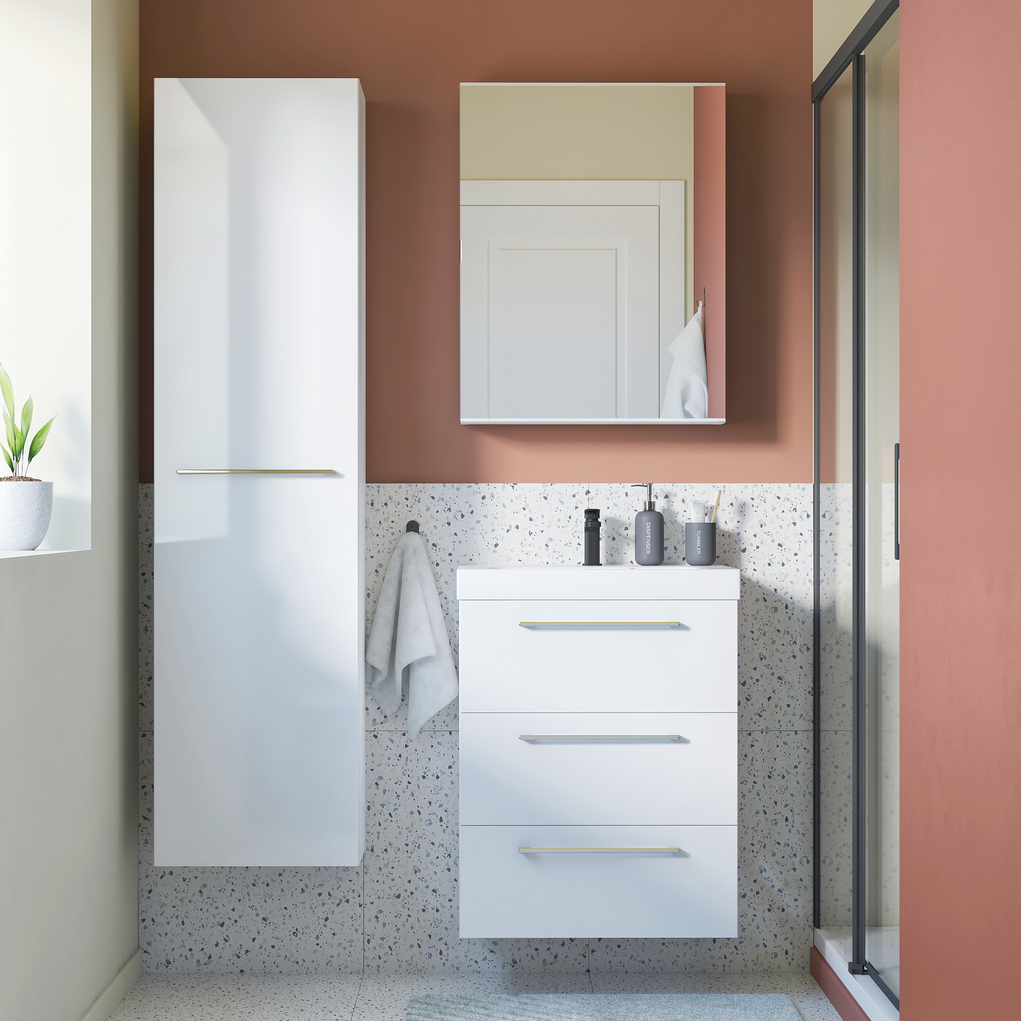 Porte, 1P, l.45 x H.173.1cm, Blanc-Blanc 0, Remix - 9