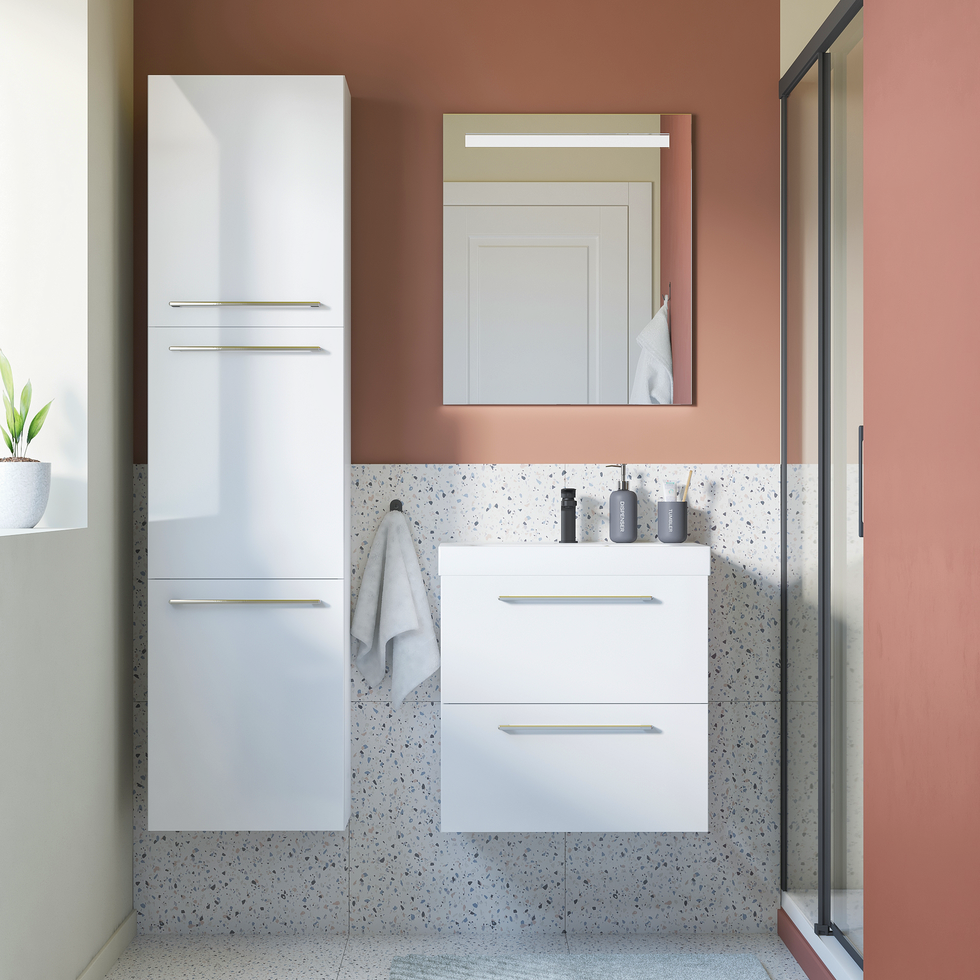 Szafka pod umywalkę Remix Biała 60 Sensea - 10