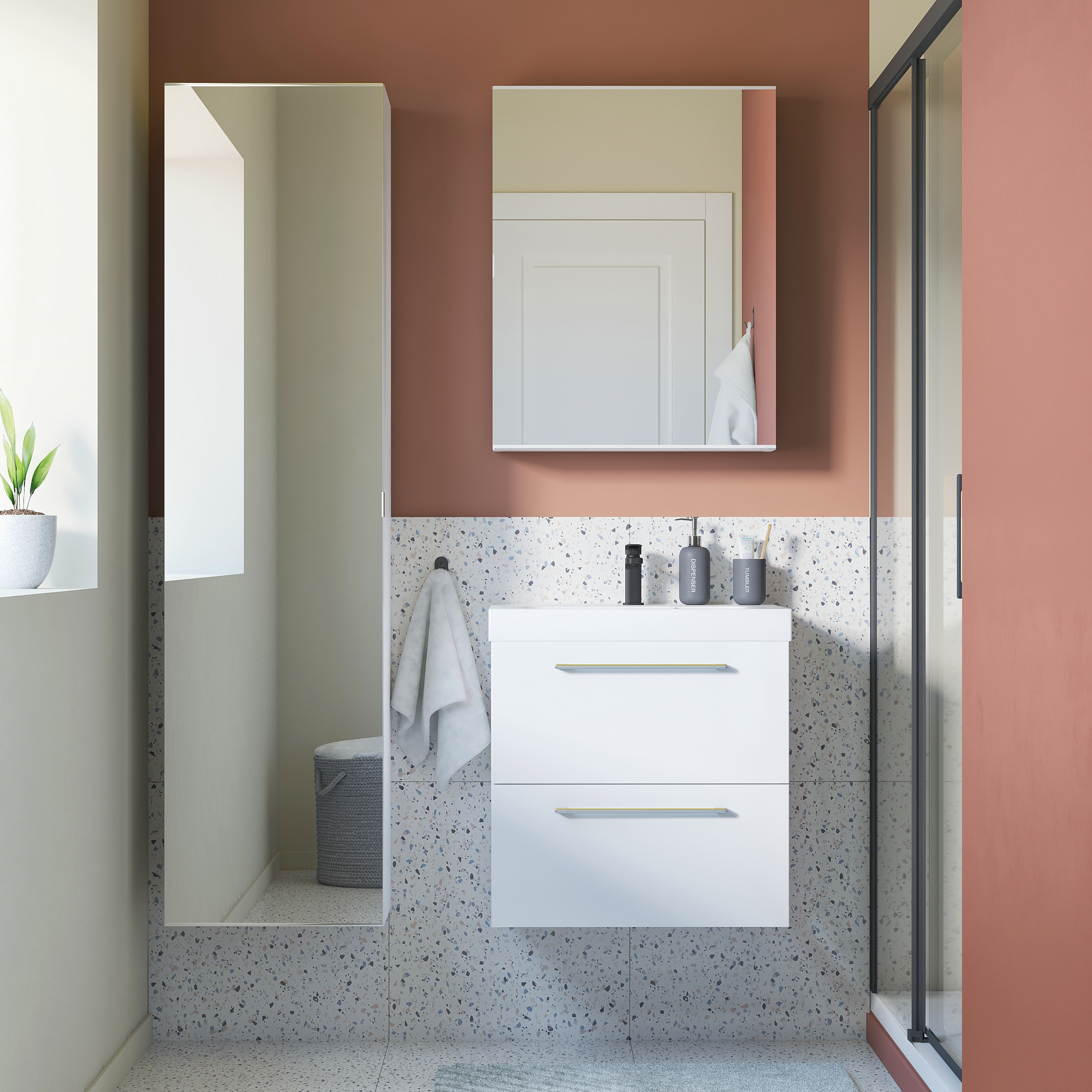 Szafka pod umywalkę Remix Biała 60 Sensea - 6