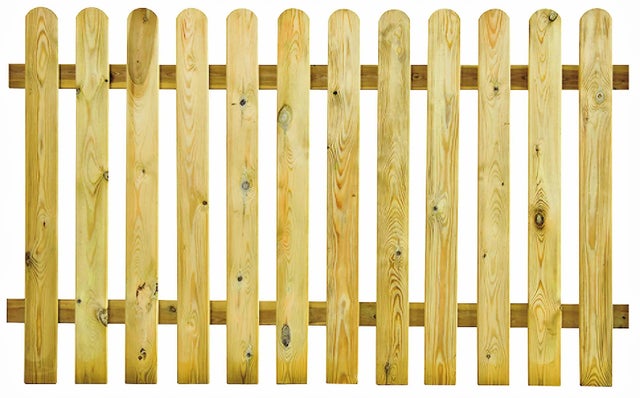 Płot sztachetowy prosty 180x60 cm drewniany Stelmet