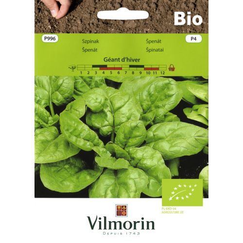 Szpinak Bio Geant D'hiver nasiona ekologiczne 10g Vilmorin