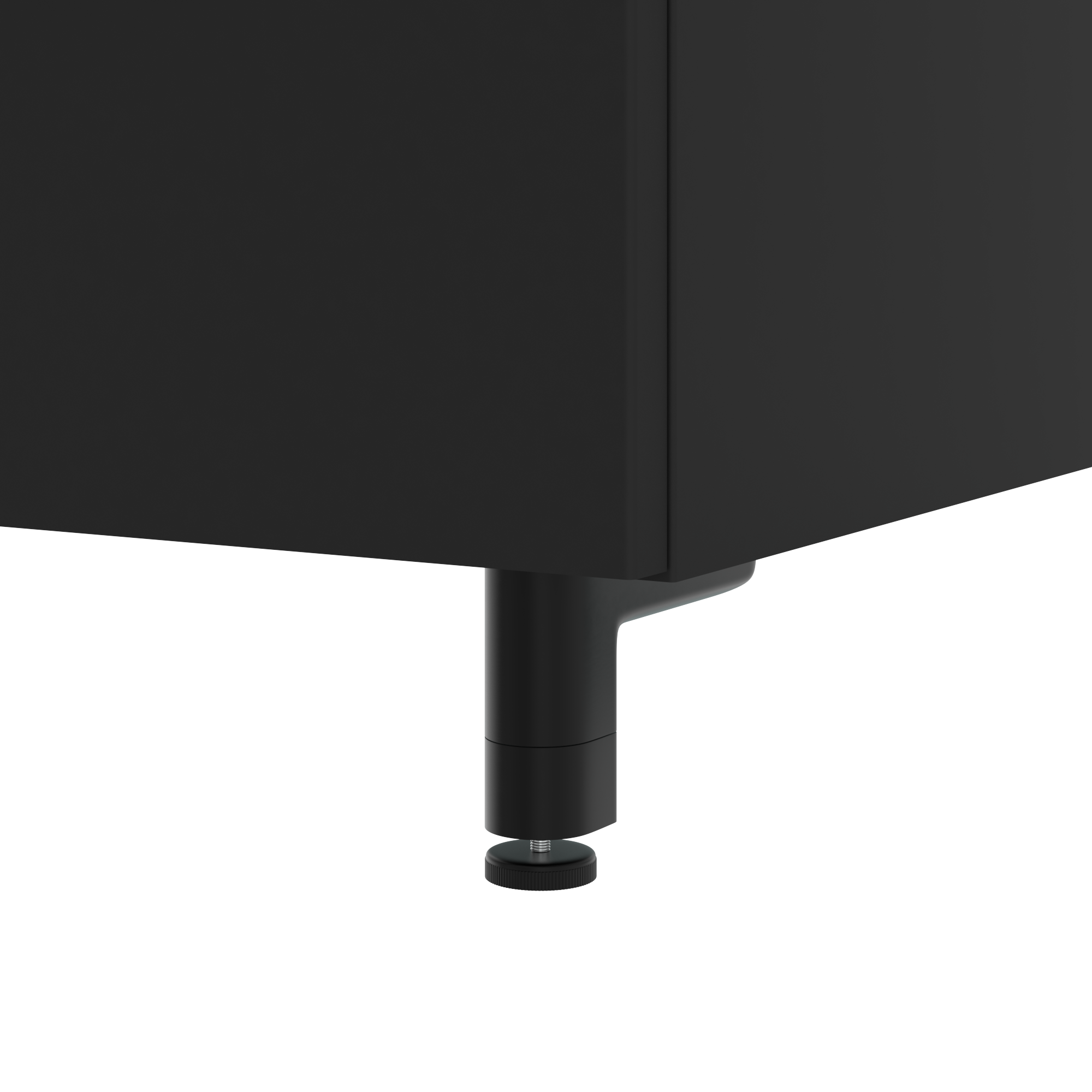 Lot de 2 pieds, H.9.8 à 12.8cm, noir mat, Remix - 5