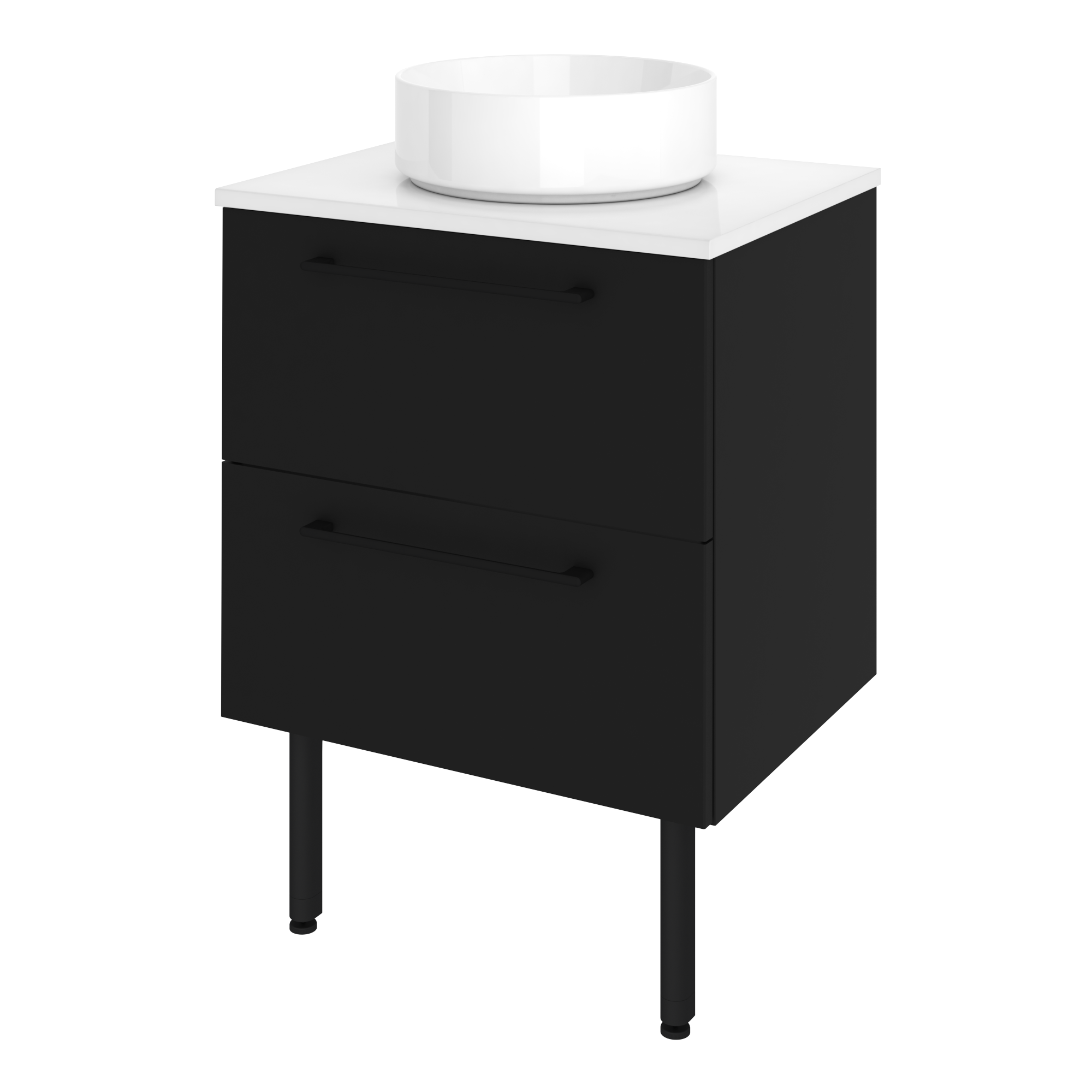 Szafka pod umywalkę Remix Black Mat 60 Sensea - 24