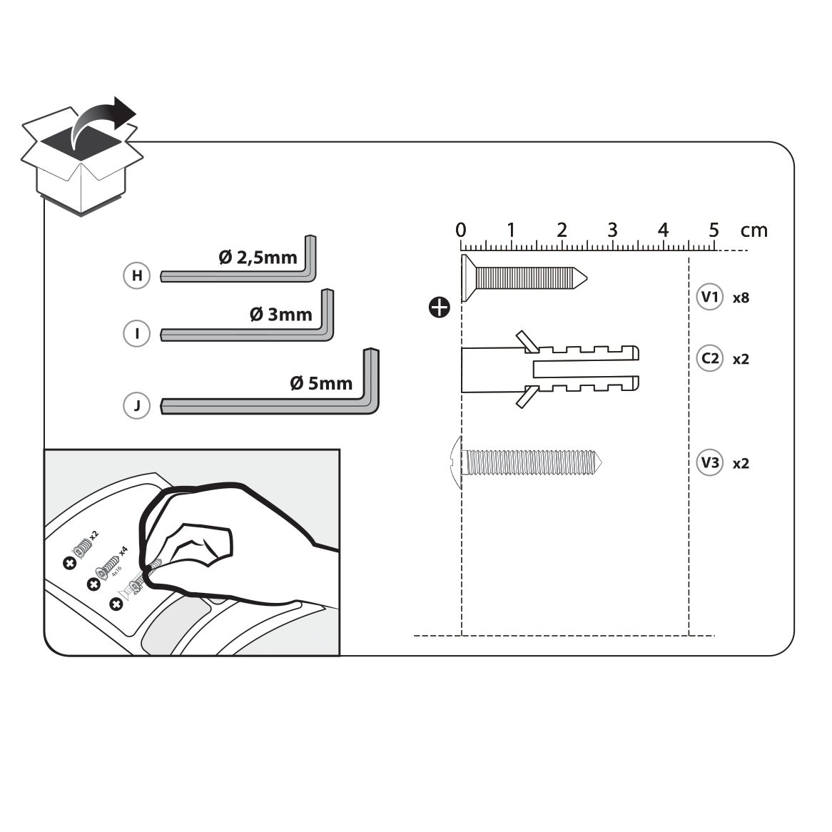 Rail coulissant Loft noir, pour porte de largeur 93 cm maximum, ARTENS - 6