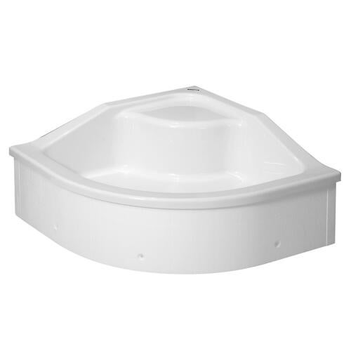 Brodzik półokrąg Schedpol Go Baby 80 × 80 x 41 cm biały gładki