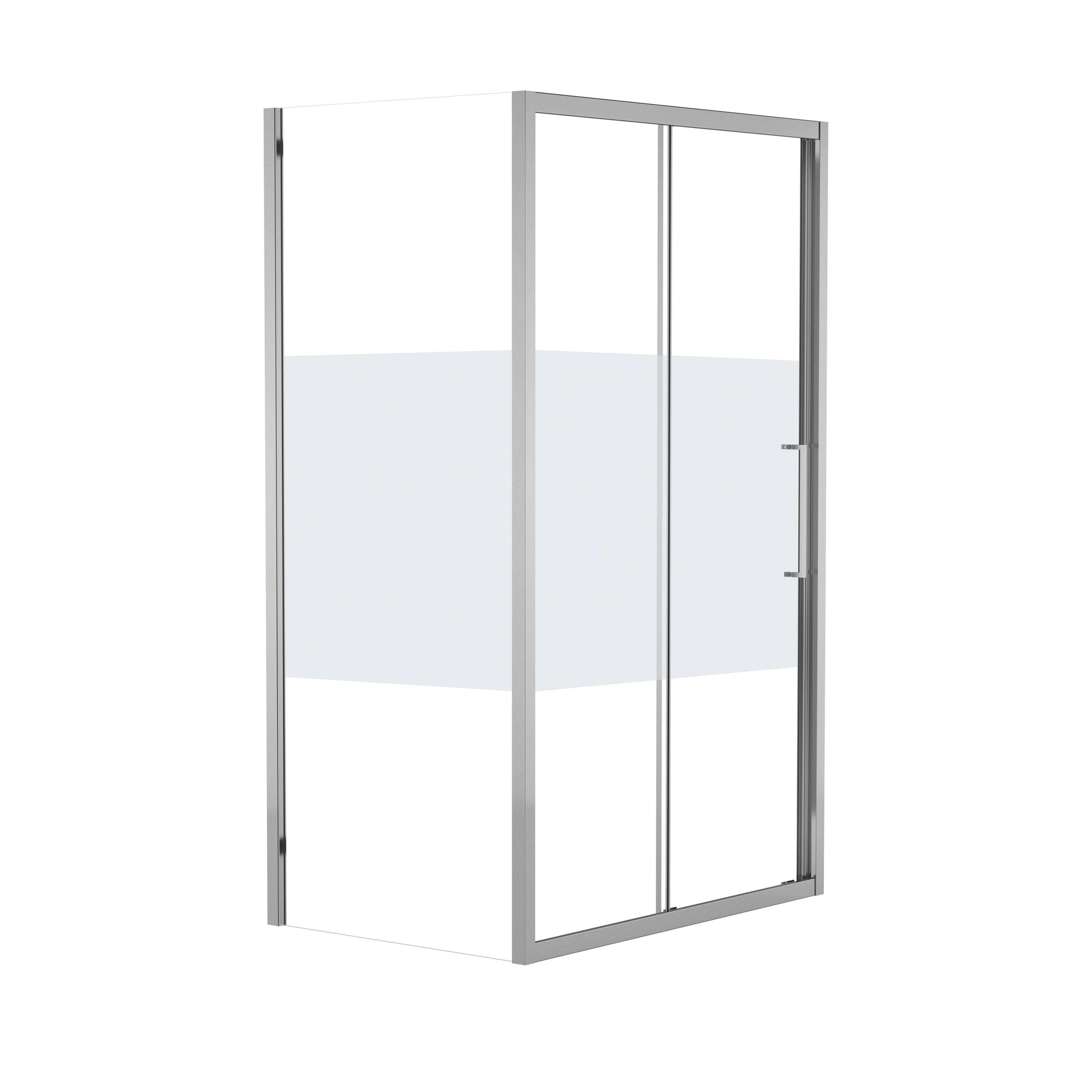 Pannello laterale per box doccia Record L 70 x H 195cm, Sp. 6 mm vetro serigrafato profilo in alluminio - 3