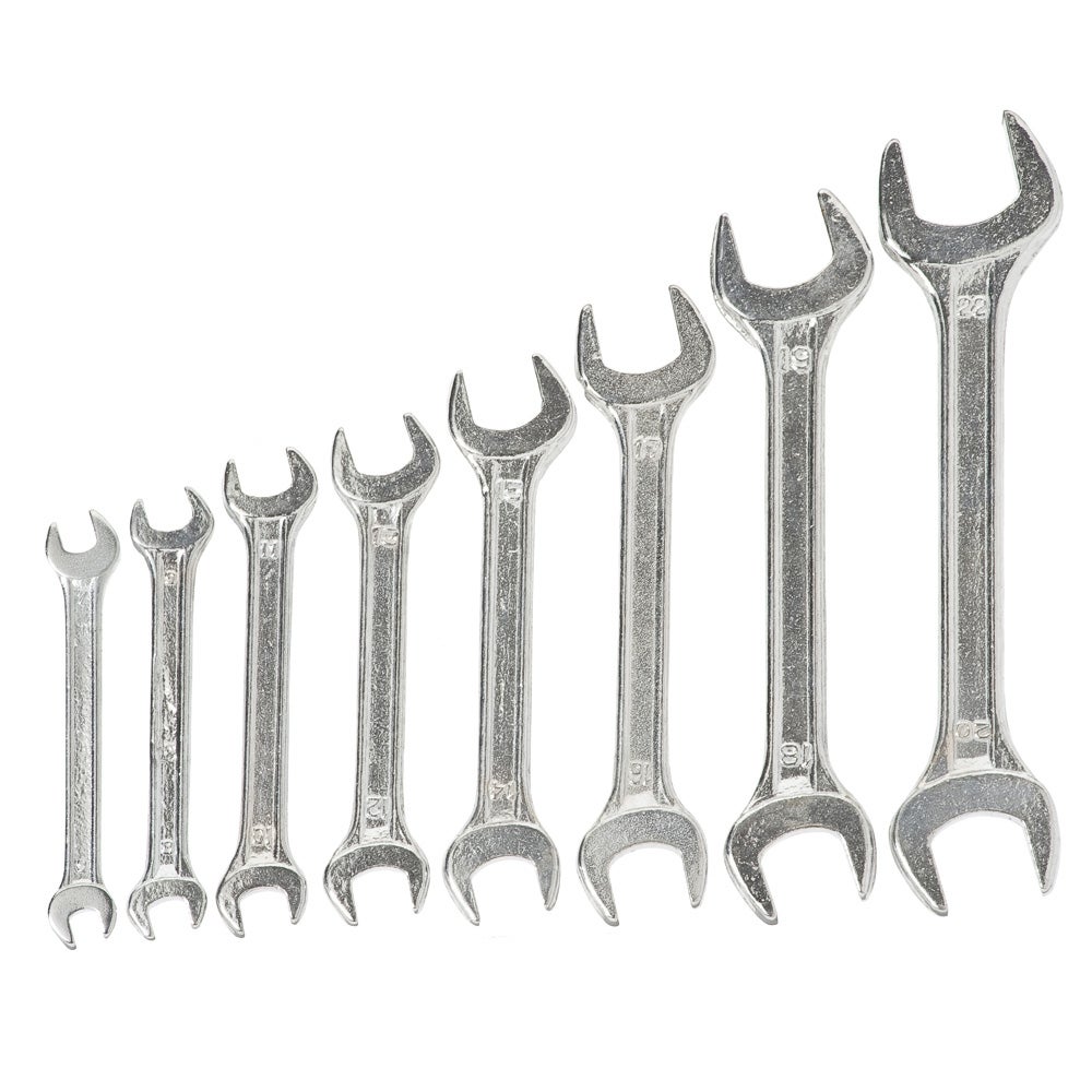 Zestaw kluczy płaskich dwustronnych 6 - 22 mm 8 szt. Ster'g